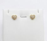 CONJUNTO COLAR + BRINCOS DE CORAÇÃO CRAVEJADO BANHADO A OURO 18K