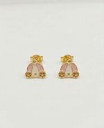 CONJUNTO INFANTIL CARRUAGEM COLAR + BRINCO OURO 18K