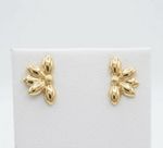 CONJUNTO MEIA FLOR BANHADO EM OURO 18K