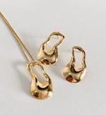 CONJUNTO ORGANICO BANHADO EM OURO 18K