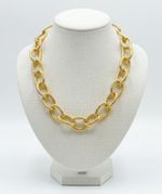 CORRENTE MAXI ELOS ROBUSTOS COM FECHO DE ARGOLA COM MOLA BANHADA EM OURO 18K
