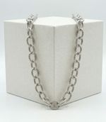CORRENTE MAXI ELOS ROBUSTOS COM FECHO DE ARGOLA COM MOLA BANHADA EM PRATA 925