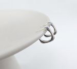 MINI ARGOLA IVORY BANHADA EM PRATA 925