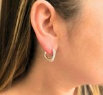 MINI ARGOLA IVORY BANHADA EM PRATA 925