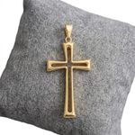 PINGENTE CRUZ VAZADA BANHADO A OURO 18K