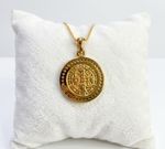 PINGENTE MEDALHA SÃO BENTO BANHADO EM OURO 18K