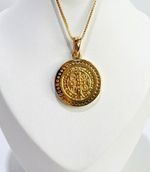 PINGENTE MEDALHA SÃO BENTO BANHADO EM OURO 18K