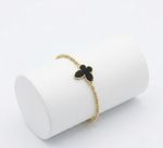 PULSEIRA BORBOLETAS BLACK BANHADO EM OURO 18K