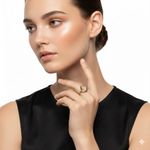 ANEL REGULAVEL ORGÂNICO MADREPEROLA - BANHADO EM OURO 18K