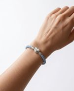 PULSEIRA DE BERLOQUE EM COURINO COM UM BERLOQUE - AZUL