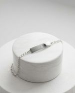 PULSEIRA INFANTIL ARO COM DETALHES PARA GRAVAÇÃO BANHADO A PRATA 925