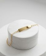 PULSEIRA INFANTIL ARO COM DETALHES PARA GRAVAÇÃO BANHADO A OURO 18K