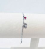 PULSEIRA INFANTIL REGULAVEL UNICORNIO COM ZIRCONIA BANHADA EM PRATA 925