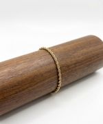 PULSEIRA MASCULINA 2MM CORDÃO BAIANO 21CM - BANHADO A OURO 18K