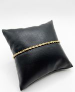 PULSEIRA MASCULINA 2MM CORDÃO BAIANO 21CM - BANHADO A OURO 18K