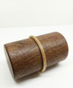 PULSEIRA MASCULINA ITALIANA MALHA DE PALMEIRA BANHADO A OURO 18K