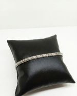 PULSEIRA MASCULINA ITALIANA MALHA DE PALMEIRA BANHADO A PRATA 925