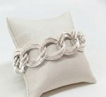 PULSEIRA MAXI ELOS DUPLOS BANHADO EM PRATA 925