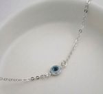 PULSEIRA OLHO GREGO BANHADO EM PRATA 925