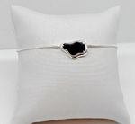 PULSEIRA REGULÁVEL ORGÂNICA BLACK BANHADO EM PRATA 925