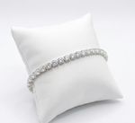 PULSEIRA REGULÁVEL RIVIERA CRAVEJADA COM ZIRCÔNIAS CRISTAL BANHADO EM PRATA 925
