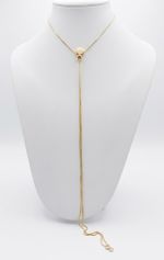 COLAR GRAVATINHA PINGENTE PONTO DE LUZ BANHADO EM OURO 18K