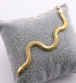 PULSEIRA SNAKE 6MM BANHADO EM OURO 18K