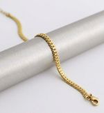 PULSEIRA TRESSE BANHADO EM OURO 18K