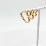 TRIO ARGOLA CORAÇÃO LISO BANHADO EM OURO 18K