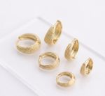 TRIO ARGOLINHAS CONCETTO BANHADO A OURO 18K