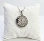 PINGENTE MEDALHA SÃO BENTO BANHADO EM PRATA 925