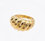 ANEL REGULÁVEL CROISSANT BANHADO EM OURO 18K