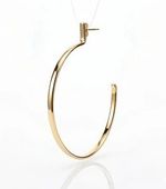 ARGOLA LISA MAXI G BANHADO EM OURO 18K