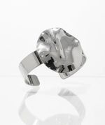 BRACELETE MATELADO CHAPA REDONDA BANHADO EM PRATA 925
