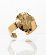 BRACELETE MATELADO CHAPA REDONDA BANHADO EM OURO 18K 