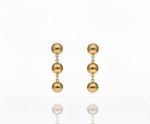 BRINCO CASCATA DE BOLINHAS - BANHADO EM OURO 18K