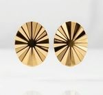 BRINCO MAXI MATELADO OVAL - BANHADO EM OURO 18K