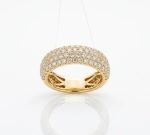 ANEL CRAVEJADO DE ZIRCÔNIAS BANHADO EM OURO 18K