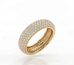 ANEL CRAVEJADO DE ZIRCÔNIAS BANHADO EM OURO 18K