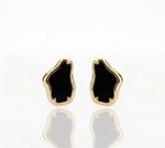 BRINCO ORGÂNICO P BLACK - BANHADO EM OURO 18K