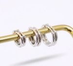 BRINCO TRIO ARGOLINHA BASIC BANHADO EM PRATA 925