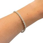 PULSEIRA CORDÃO BAIANO 4MM BANHADO EM PRATA 925