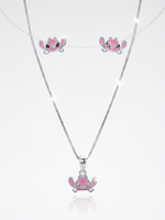 CONJUNTO INFANTIL ANGEL BRINCO + COLAR - BANHADO EM PRATA 925