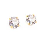 BRINCO ZIRCÔNIA G CRISTAL BANHADO OURO 18K