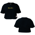 Cropped Oversized Aplique Cobre Espelhado