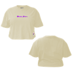 Cropped Oversized Aplique Roxo Espelhado