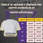 Cropped Oversized Aplique Roxo Espelhado