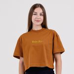 Cropped Oversized Aplique Dourado Espelhado
