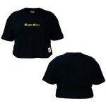 Cropped Oversized Aplique Dourado Espelhado
