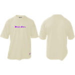 Camiseta Oversized Aplique Roxo Espelhado